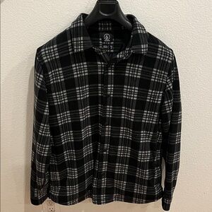 Volcom Plaid Jacket in Black and Gray